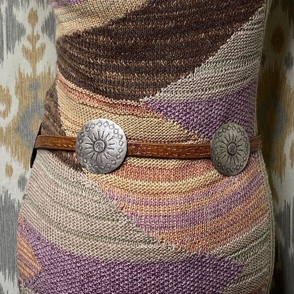 Ralph Lauren Pastel Painted Desert Serape One Shoulder Hand-Knit Dress - Picture 13 of 16